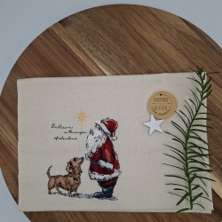 Küchenhandtuch Geschirrtuch Weihnachtsmann 