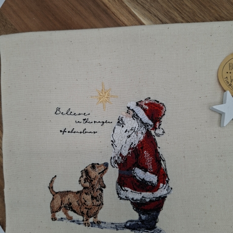 Küchenhandtuch Geschirrtuch Weihnachtsmann 