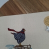 Küchenhandtuch Geschirrtuch Huhn Schlitten 