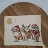 Küchenhandtuch Weihnachten Schottisches Hochlandrind 