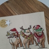 Küchenhandtuch Weihnachten Schottisches Hochlandrind 