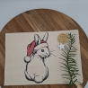 Küchenhandtuch Geschirrtuch Hase Weihnachten 