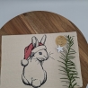 Küchenhandtuch Geschirrtuch Hase Weihnachten 