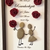 Steinbild 10. Hochzeitstag - Rosenhochzeit -auch personalisierbar