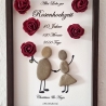 Steinbild 10. Hochzeitstag - Rosenhochzeit -auch personalisierbar