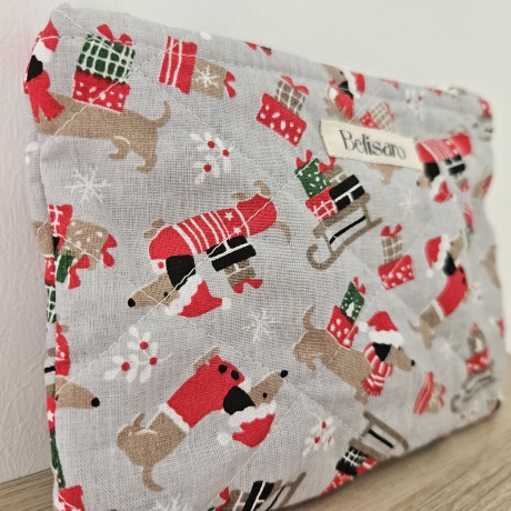 Kosmetiktasche Mila small Dackel XMas