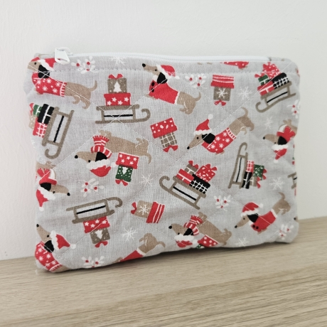 Kosmetiktasche Mila small Dackel XMas