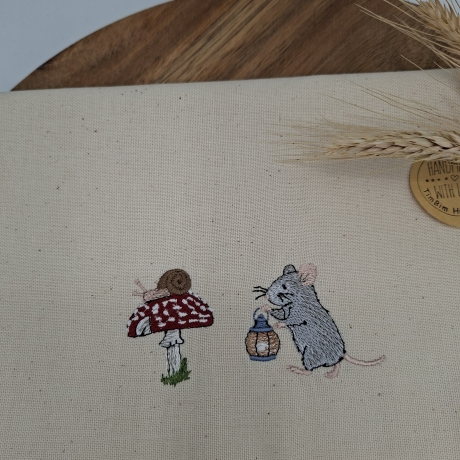 Küchenhandtuch Geschirrtuch Mäuse Herbst Kürbis 