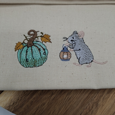 Küchenhandtuch Geschirrtuch Mäuse Herbst Kürbis 