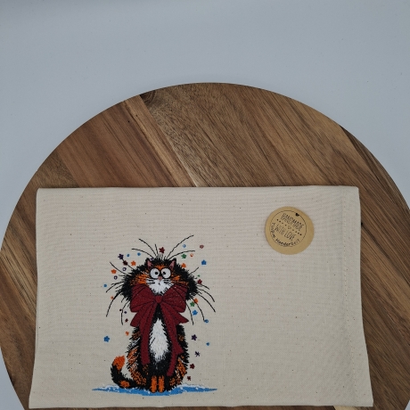 Küchenhandtuch Geschirrtuch Katze