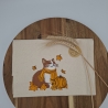Küchenhandtuch Geschirrtuch Katze Kürbis Herbst