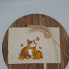 Küchenhandtuch Geschirrtuch Katze Kürbis Herbst
