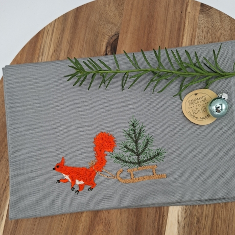 Küchenhandtuch Geschirrtuch Eichhörnchen Weihnachten 