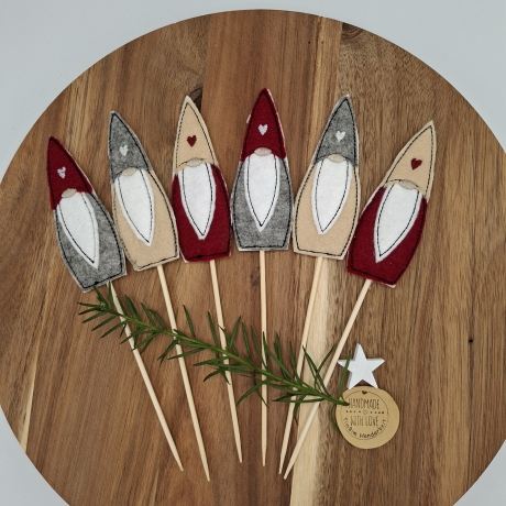 Blumenstecker Wichtel Weihnachtsmann