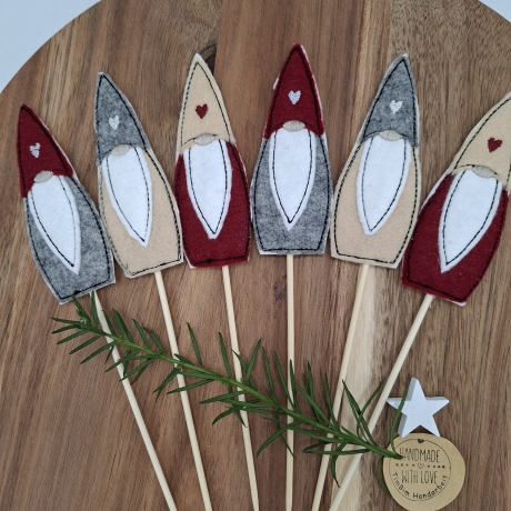 Blumenstecker Wichtel Weihnachtsmann