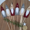 Blumenstecker Wichtel Weihnachtsmann