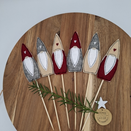 Blumenstecker Wichtel Weihnachtsmann