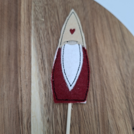 Blumenstecker Wichtel Weihnachtsmann