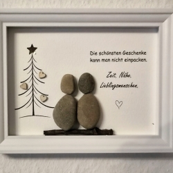 Steinbild zu Weihnachten – Geschenk für Lieblingsmenschen