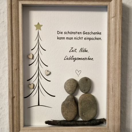 Steinbild zu Weihnachten – Geschenk für Lieblingsmenschen