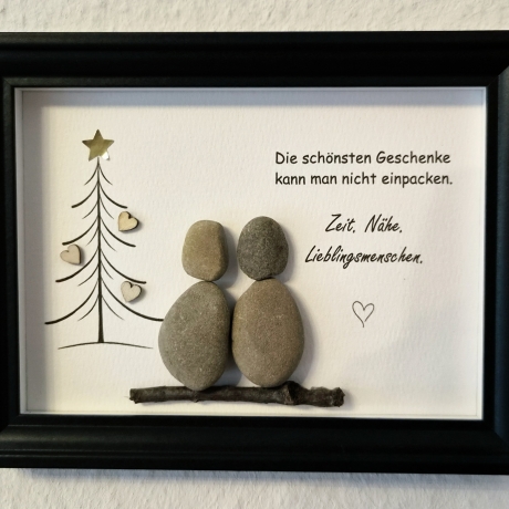 Steinbild zu Weihnachten – Geschenk für Lieblingsmenschen