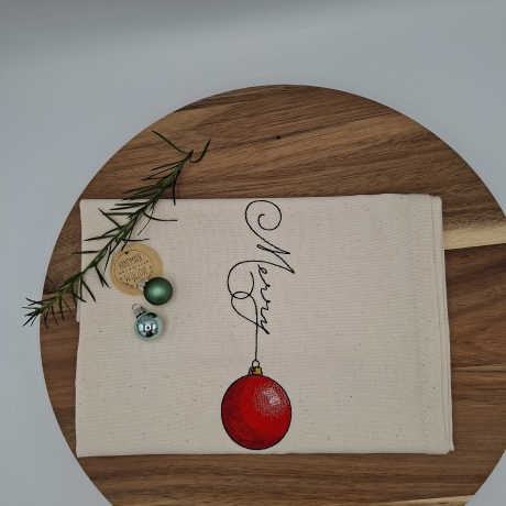 Küchenhandtuch Geschirrtuch Kugel Weihnachten 