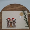 Küchenhandtuch Geschirrtuch Hunde Weihnachten 