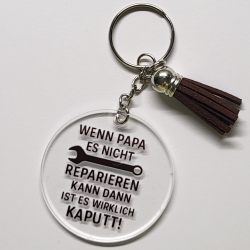 transparenter Acryl Anhänger Spruch mit Vater siehe Foto