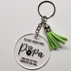 transparenter Acryl Anhänger Spruch mit Vater siehe Foto