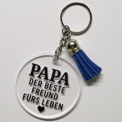transparenter Acryl Anhänger Spruch mit Vater siehe Foto