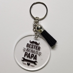 transparenter Acryl Anhänger Spruch mit Vater siehe Foto