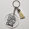 transparenter Acryl Anhänger Spruch mit Oma siehe Foto