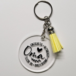 transparenter Acryl Anhänger Spruch mit Oma siehe Foto