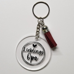 transparenter Acryl Anhänger Spruch mit Opa siehe Foto