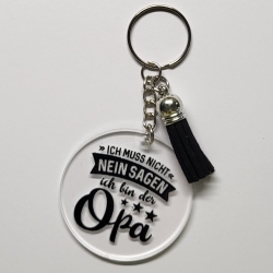 transparenter Acryl Anhänger Spruch mit Opa siehe Foto