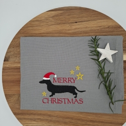 Küchenhandtuch Dackel Weihnachten 