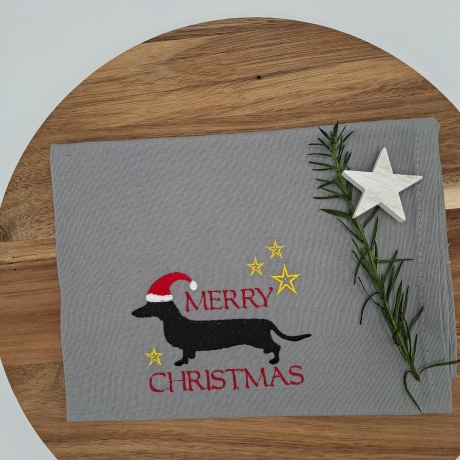 Küchenhandtuch Dackel Weihnachten 