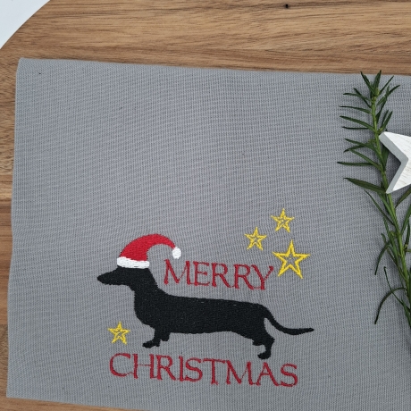 Küchenhandtuch Dackel Weihnachten 