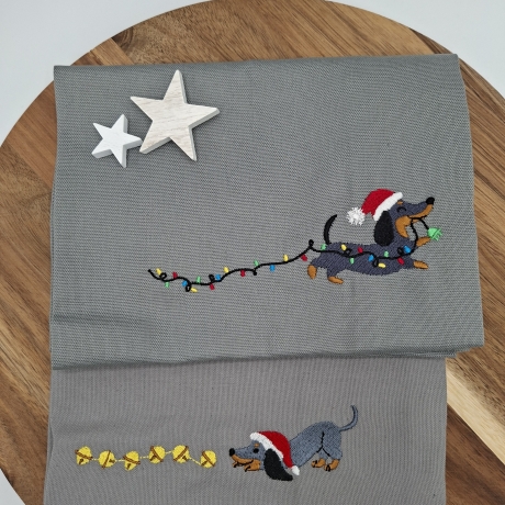 Küchenhandtuch Dackel Weihnachten 