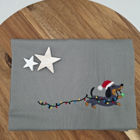 Küchenhandtuch Dackel Weihnachten 