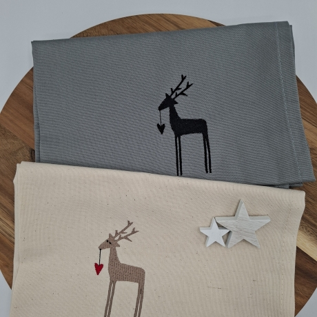 Küchenhandtuch Hirsch Rentier