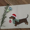 Küchenhandtuch Dackel Weihnachten 