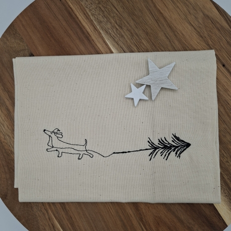 Küchenhandtuch Dackel Weihnachten 