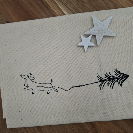 Küchenhandtuch Dackel Weihnachten 