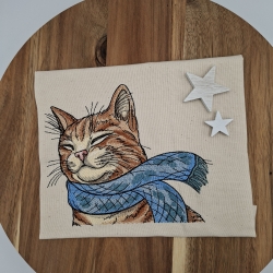 Küchenhandtuch Katze Winter