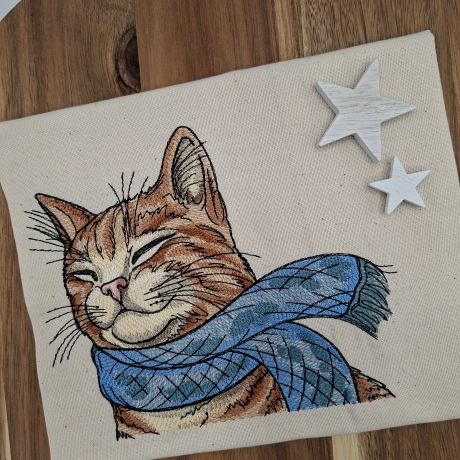 Küchenhandtuch Katze Winter