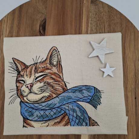 Küchenhandtuch Katze Winter