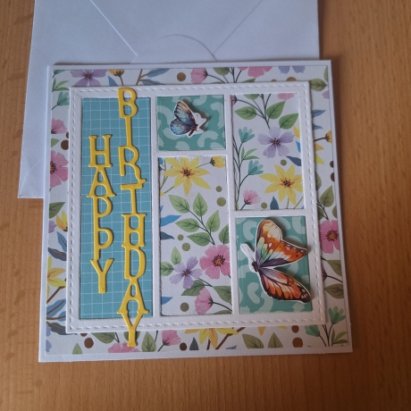 Grußkarte Zum Geburtstag, Geburtstagskarte, florale Karte