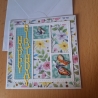 Grußkarte Zum Geburtstag, Geburtstagskarte, florale Karte