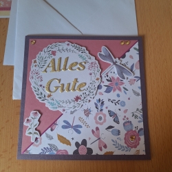 Alles Gute,Grußkarte für verschiedene Anlässe,floral